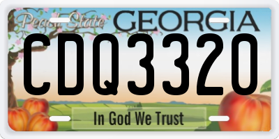 GA license plate CDQ3320