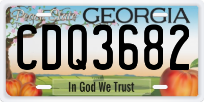 GA license plate CDQ3682