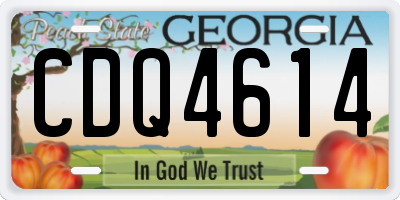 GA license plate CDQ4614