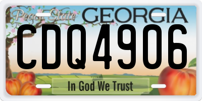 GA license plate CDQ4906