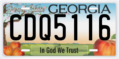 GA license plate CDQ5116