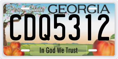 GA license plate CDQ5312