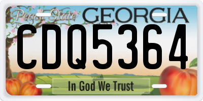GA license plate CDQ5364