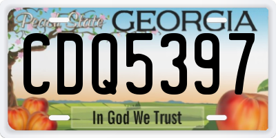 GA license plate CDQ5397