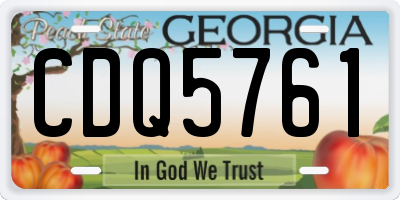 GA license plate CDQ5761