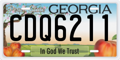 GA license plate CDQ6211