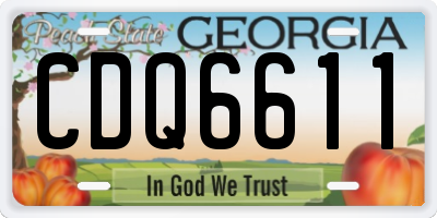 GA license plate CDQ6611
