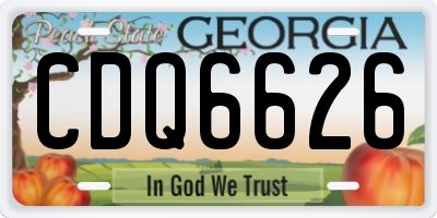GA license plate CDQ6626