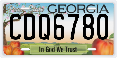 GA license plate CDQ6780