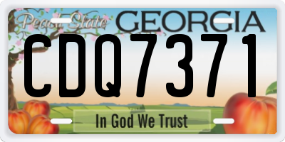 GA license plate CDQ7371