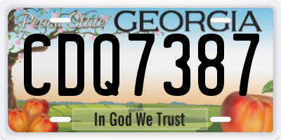 GA license plate CDQ7387