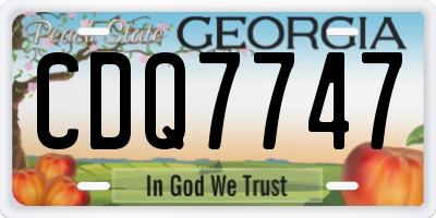 GA license plate CDQ7747