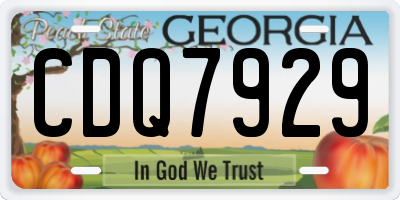 GA license plate CDQ7929
