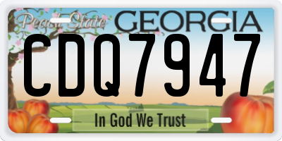 GA license plate CDQ7947