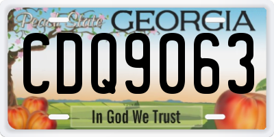 GA license plate CDQ9063