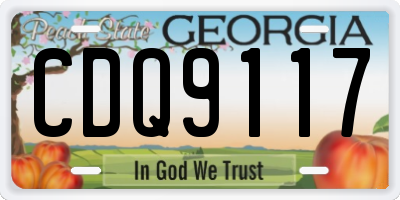 GA license plate CDQ9117