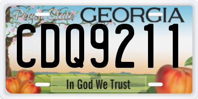 GA license plate CDQ9211