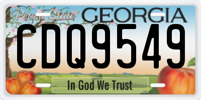 GA license plate CDQ9549