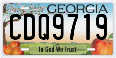 GA license plate CDQ9719