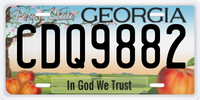 GA license plate CDQ9882