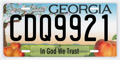 GA license plate CDQ9921