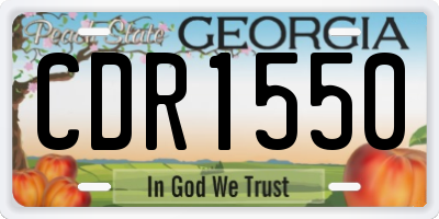 GA license plate CDR1550