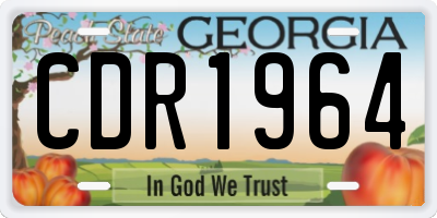 GA license plate CDR1964