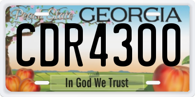 GA license plate CDR4300