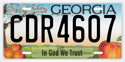 GA license plate CDR4607