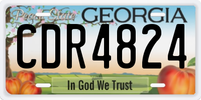 GA license plate CDR4824