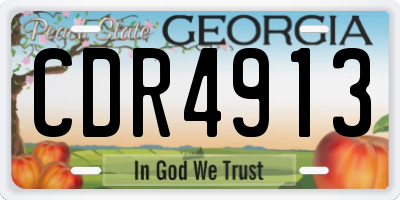 GA license plate CDR4913