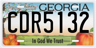 GA license plate CDR5132