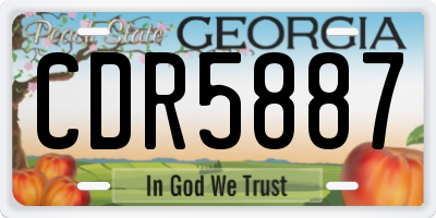 GA license plate CDR5887