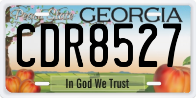 GA license plate CDR8527