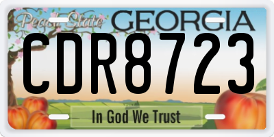 GA license plate CDR8723