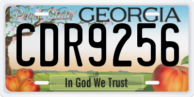 GA license plate CDR9256