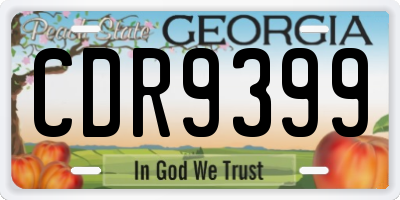 GA license plate CDR9399