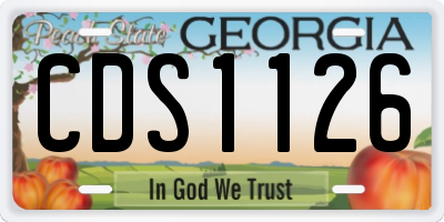 GA license plate CDS1126