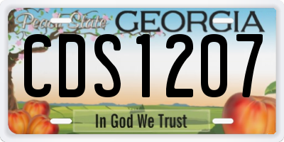 GA license plate CDS1207