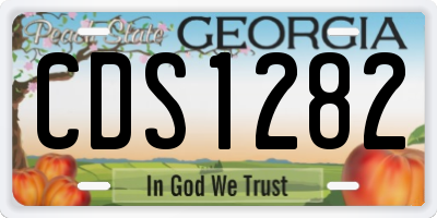 GA license plate CDS1282
