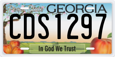 GA license plate CDS1297