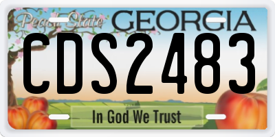 GA license plate CDS2483