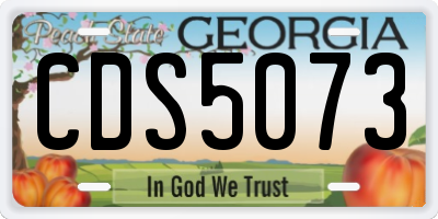 GA license plate CDS5073