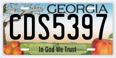 GA license plate CDS5397