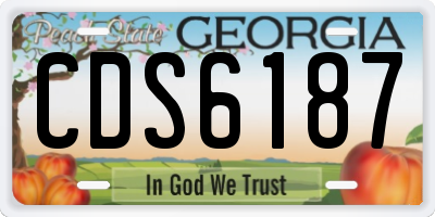 GA license plate CDS6187