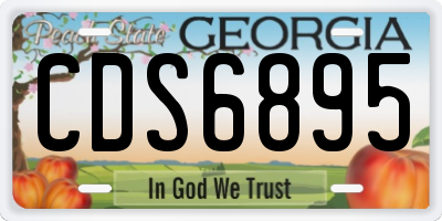 GA license plate CDS6895