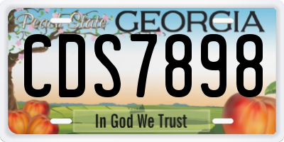 GA license plate CDS7898