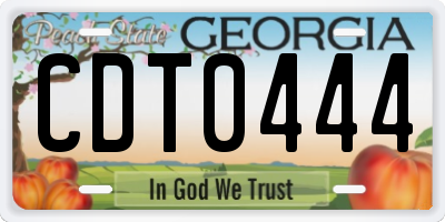 GA license plate CDT0444