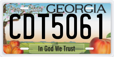 GA license plate CDT5061