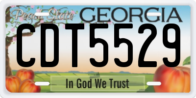 GA license plate CDT5529